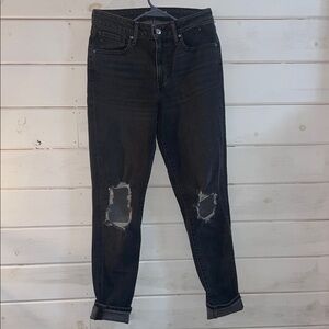 721 high rise skinny Levi’s Distressed Black Women's Jeans